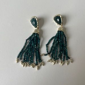 Teal Kendra Scott tassle earrings